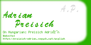 adrian preisich business card